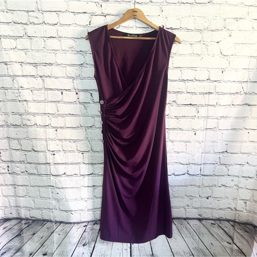 EVER PRETTY Purple wrap dress. Size 10